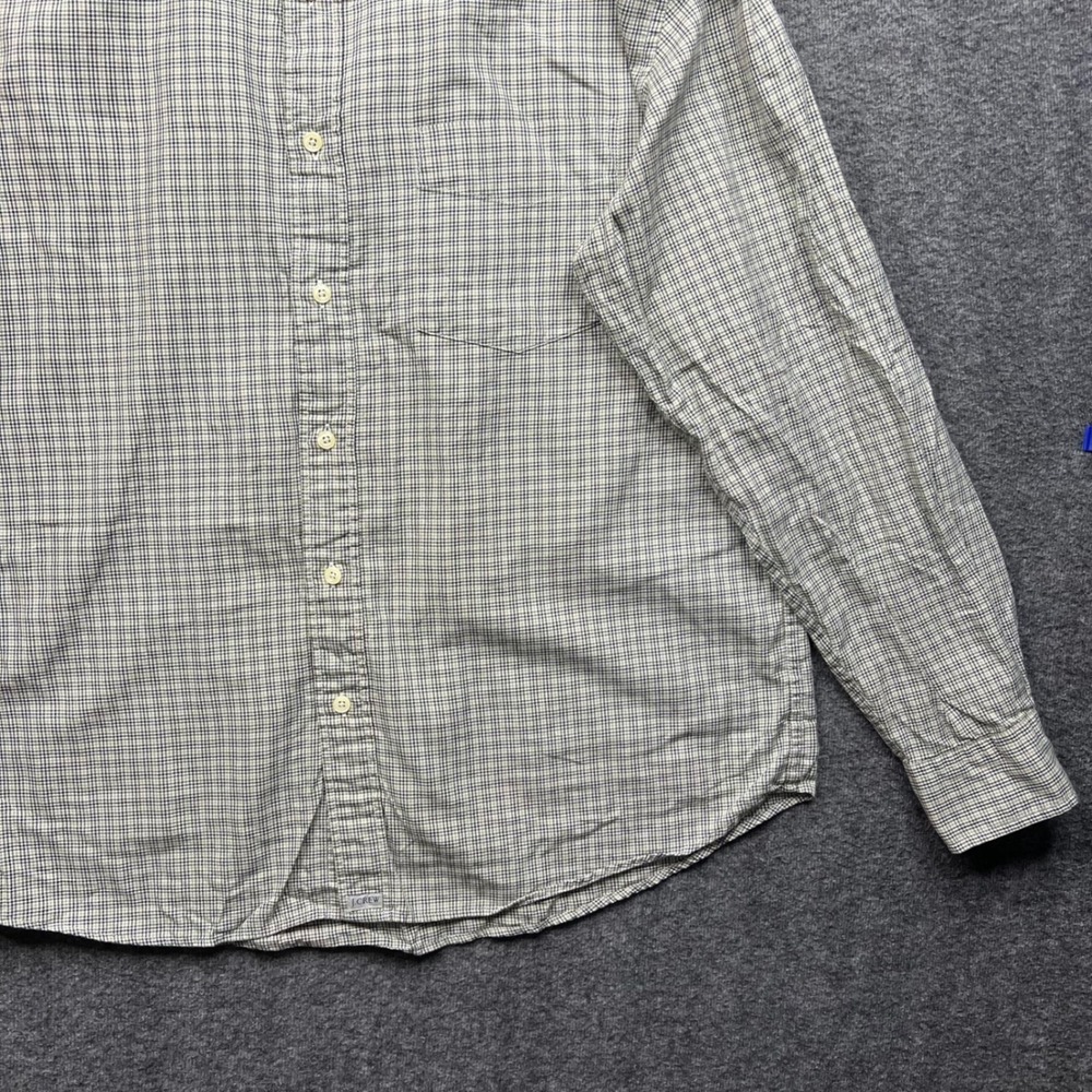 J. Crew Shirt Mens Large Green Tan Plaid Button Down Long Sleeve Cotton - Picture 5 of 16